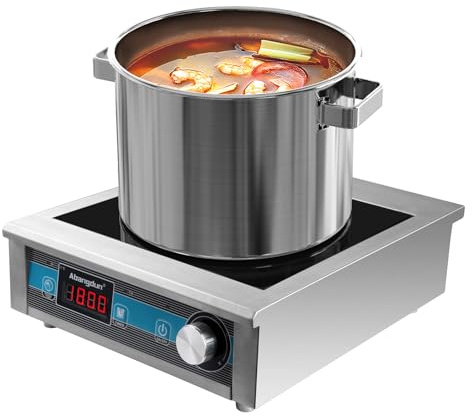 Commercial Grade Countertop Burner 1800 W /120V Commercial Induction Cooktop 9.25-Inch Heating Coil Hot Plate for home kitchens, apartments, small restaurants
