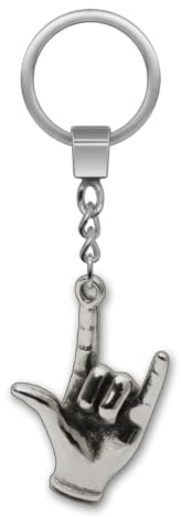 SoulCats® Key Ring Chip Fork Heavy Metal Hand Stainless Steel