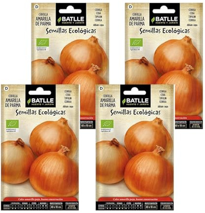 Semillas de cebolla amarilla parma ecológica Semillas Batlle PACK (4)