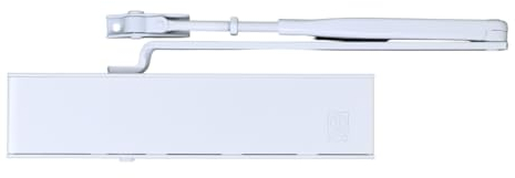 ECO-Schulte TS 50 (EN 2-6) Türschließer neu mit SGS RAL 9016 ECO weiß und mit Scherengestänge; EN 1154; Türbreite maximal: 1.400 mm inkl. Montageplatte Schließer - 24,3x4x5,6cm