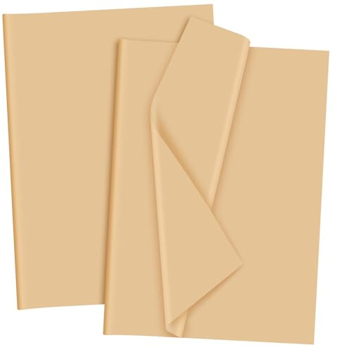 Bouiexye Braun Seidenpapier für Geschenktüten 120 Blatt Seidenpapier Bulk 51x37cm Weihnachten Seidenpapier zum Verpacken Verpackungspapier für Füller Blumen Geburtsta Hochzeit Dekor