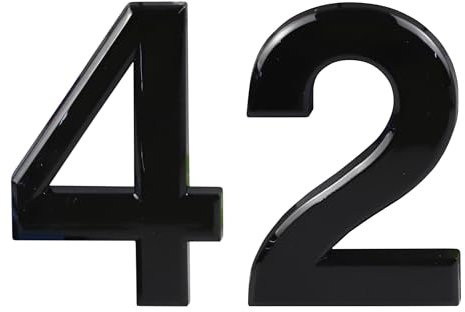 Números de puerta de 7,6 cm 0-99 para pegar en la puerta, números de casa negros, números de casa de ABS, autoadhesivos, números de casa 3D para puertas, buzones, habitaciones de hotel, número de