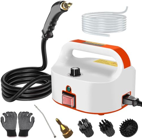 Goyappin 2500W Portable Steam Cleaner, Steam Shot Cleaner Handheld Steamer for Car Detailing, High Heat Steamer for Bed Bugs, Couch, Windows, Furniture, Kitchen, Bathroom, Grout and Tile