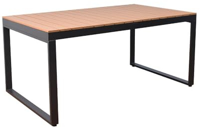 Home Deluxe Gartentisch Siera – 160 x 90 cm aus robustem Aluminium | Gartenmöbel, Gartengarnitur, Balkontisch