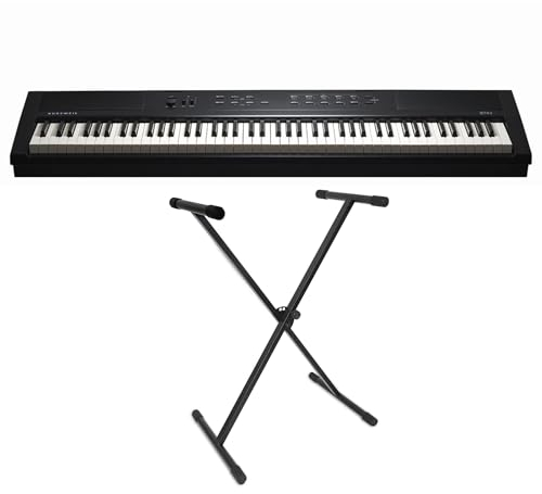 Kurzweil KAE1-LB Stage Piano Keyboard Schwarz 88 Tasten + keepdrum Keyboardständer