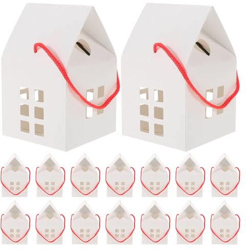 Alipis 15stücke Handgefertigte Papier-süßigkeitenboxen Hausform Für Feiern Für Weihnachten Geburtstagsfeiern Und Ostern Als Kleine Geschenkkartons Und Partyverpackungen