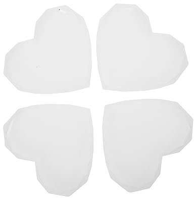 IWOWHERO Flessibili in Resina Epossidica A Forma Di Cuore in Silicone Per Tazze Confezione Da 4