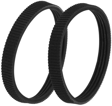 UKCOCO Cinghia di Trasmissione Spessore 3,2mm in Gomma Nera 2 Pezzi Passo Denti 2,4mm per Pialla Elettrica Portatile per Appassionati di Fai da Te e Falegnami Professionisti