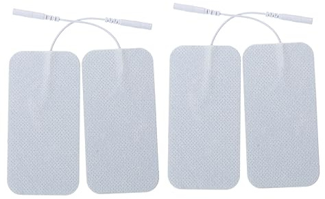 POPETPOP Repuesto Adecuado para Electroestimulador 4 Almohadillas Autoadhesivas de Gel sin Látex Forro Autoadhesivo para Terapia Muscular y Uso Médico