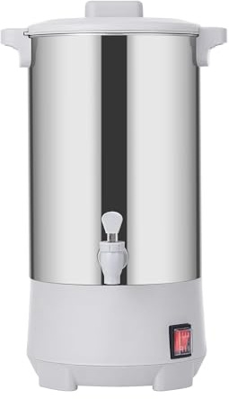 SYBO Commercial Grade Stainless Steel Percolate Coffee Maker Hot Water Urn for Catering, 30-Cup, 4.5L, Grey