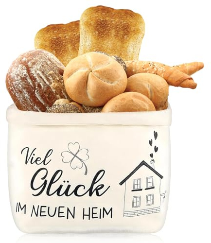 FULHANY Bolsa Pan - Panera - Cesta Pan- 38 * 22 * 16cm Bolsa De PanDe Lino Reutilizable - Muchos Momentos Maravillosos En El Nuevo Hogar Regalos Para Mudanzas