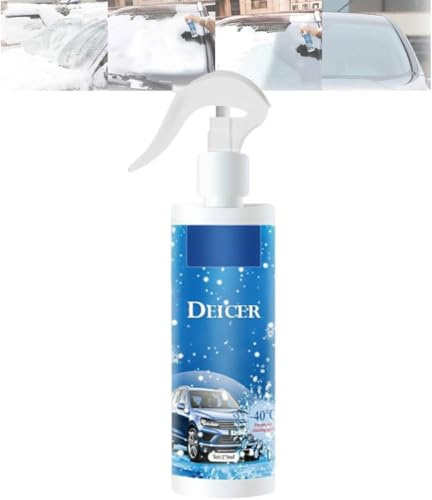 De Icer Spray for Windshield, Car Windshield Snow Melting Coating Spray, Auto Windshield Deicing Spray, Car Snow Removal Spray, Fast Acting Melts Ice and Frost Quickly For Windows/Mirrors, 250ML