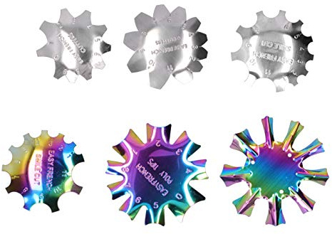 6-teiliges Edelstahl-Nagelkunst-Kantentrimmer-Set zum Selbermachen, einfaches Nagelschablonen-Werkzeug-Set, professionelles Maniküre-Design-Set für den Heim-Salon-Einsatz