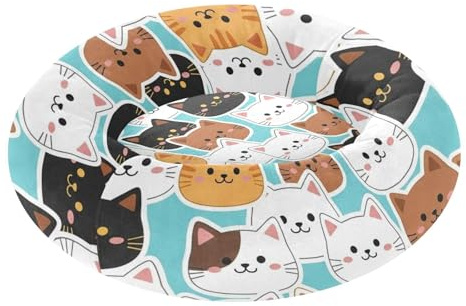 Zathe Söta katter kattungar husdjur kattbädd ångestlindring fluffigare hund och katt kudde för liten storlek husdjur sover