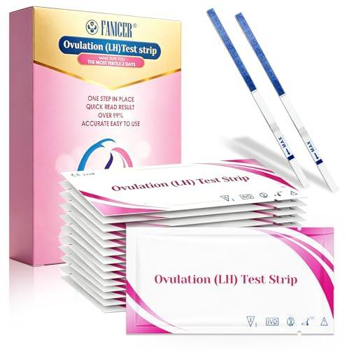 50 Stück Ovulation Test Streifen, Ovaluationstests Streifen, Frauen Eisprung Test, Zuverlässige Früherkennung, 25 miu/ml Sensitive, Schnelle und Leicht Abzulesen Ergebnisse
