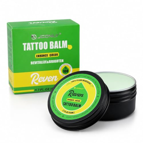JCONLY Bálsamo de cuidado para tatuajes, 50 ml, cuidado del color para la piel tatuada, bálsamo hidratante para un aspecto limpio y expresivo