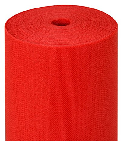 García de Pou 155.28 Mantel Spunbond Precortado, 120 cm, 1.2 x 50.4 M, Rojo