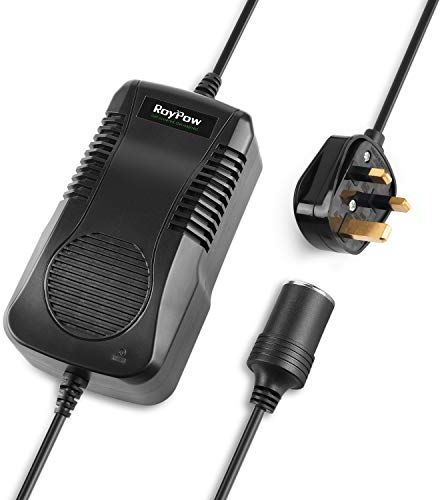RoyPow AC 110V-240V to DC 12V Converter 15A 180W Car Charger Power Supply Cigarette Lighter Socket Adapter for Vacuum Cleaner Refrigerator Tire Inflator Car Devices