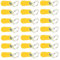 Mintice 100 Pezzi Giallo 1/4 Anello di Rame Connettore Terminale Isolato 10-12 Ga AWG Filo Crimpare Kit Cavo Connettori Elettrico Capocorda Presto M6