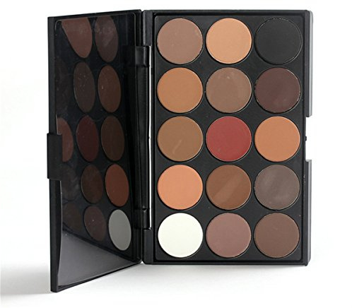 15 Colori Palette Ombretti Professionali - Tavolozza Make Up Trucco Occhi con Finish Matte e Shimmer per Uso Professionale e Quotidiano