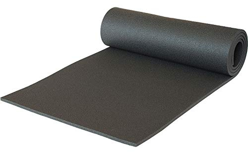 Schaumstoff Campingmatte Gymnastikmatte Aerobic Yoga Matte 180 x 50 x 0,8 210g (Schwarz)