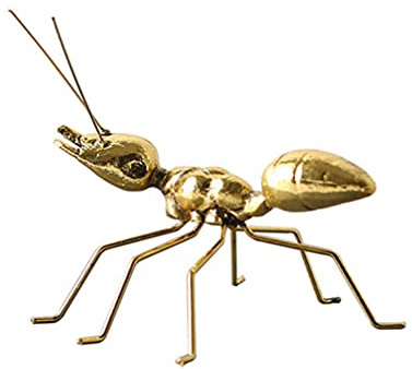 Cabilock Décoration Fourmis Métal Doré Objets Artisanaux pour Bureau Ornement De Table Sculpture Murale Jardin
