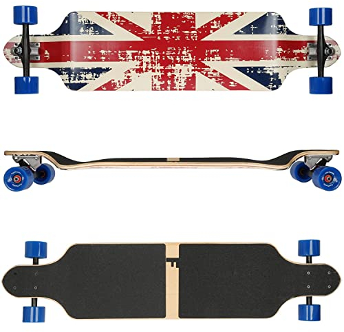 Flex1 bis 122kg - Drop Down Longboard (Flex1 bis 122kg, England - Drop Down - Ahornholz)
