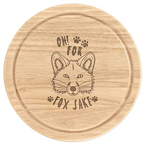 Oh para Fox Sake Madera para Picar Tabla de Quesos Redondo 25cm