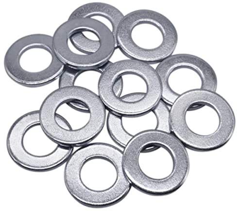 (100 Stück) DIN 125A Unterlegscheiben M10 Rund Metall Unterlegscheiben Flach Reparatur Unterlegscheibe Stahl Abstandhalter (100, M10)