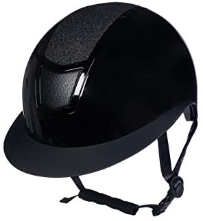 HKM Herren Shiny Diamond Reithelm, Schwarz, M