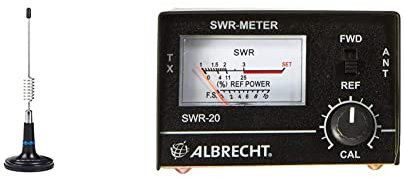 Midland CB-Mobilantenne C1018 LC 29 Lambda-Typ 1/4 & Albrecht MID05SWR20 – Messgerät