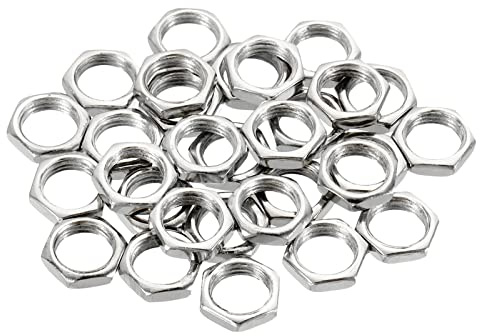 PATIKIL M8 x 0.75 Steel Hex Nuts, 30 Pack Metric Thread Zinc Plated Finished Hardware Nuts Screw Bolt Fasteners 2mm Height
