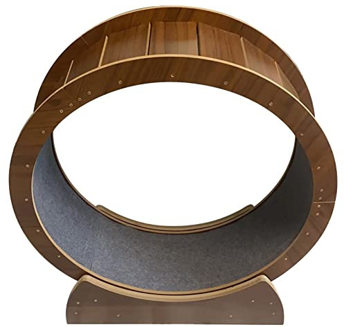 Katzenlaufrad Hochleistungs-Laufband mit Laufband für Katzen, Braunes Katzenlaufrad für Wohnungskatze, Kleines / Mittleres / Großes Katzen-Riesenrad, Haustierkatzenspielzeug mit Beschlag ( Size : 100c