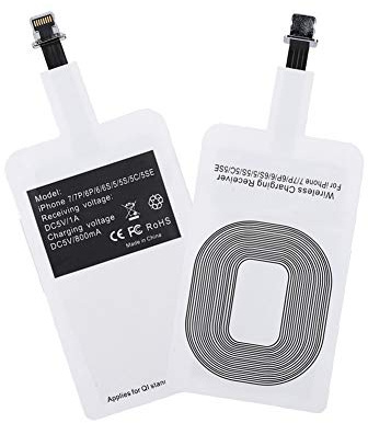 Ricevitore Qi Ricevitore di Ricarica Wireless Sottile, Corrente di Carica 1000mA Adesivo Autoadesivo Ricevitore Caricabatterie Universale per per per per (Mela)