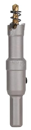 Vearter TCT Hole Saw, 14mm Carbide Bit with Pilot Drill, Cutter for Hard Metal, Stainless Steel, Mild Steel, Aluminium Alloy, Copper, Iron, Plastic and Fiberglass