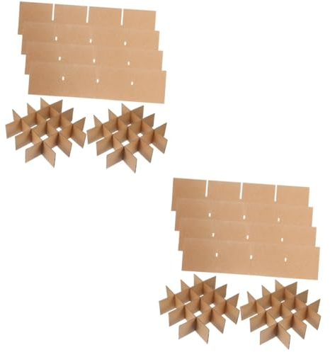 PartyKindom 12 Stück Versandkarton-Trennwände, Glaszellen-Trennwände, Versand-Trennboxen, Geschirrverpackung, Glas-Trennwände, Trennwände, Trennwände für Verpackungen, Weingläser, Trennwände, Papier,
