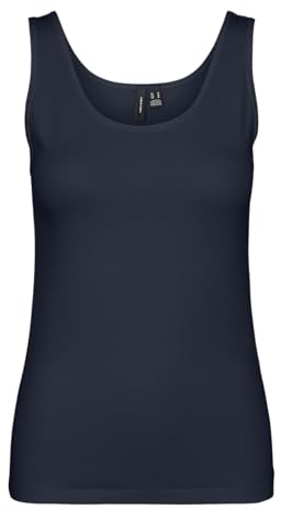 VERO MODA Camiseta de Tirantes para Mujer Vmlulu UU JRS Ga Noos, Azul Marino, L