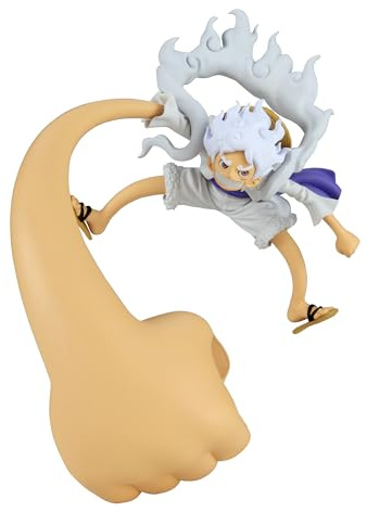 Banpresto Figura de Acción Monkey D. Luffy Gear 5 - One Piece Vol. 4 FL, Multicolor, Mediano BP89750P. Estatua Coleccionable de Piratas, Figura Detallada y óptima para Fans del Anime.