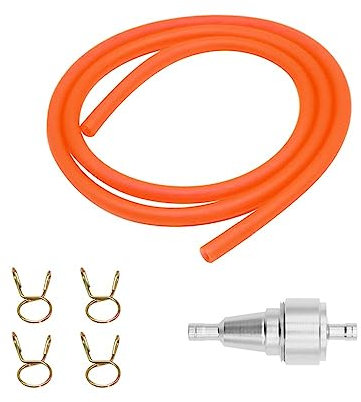ENLIGMA Carburador Piezas Filtro Gasolina Abrazaderas Filtro Combustible Gasolina De 6mm Kit Clips Tubo Mangueras Motocicleta Ciclomotor Quad para Cortacésped para ATV Carburador(B-Silver)