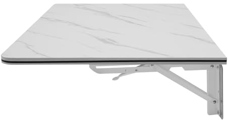 DeeDuud Wandklapptisch Wandtisch klappbar aus MDF für Wandmontage für Schlafzimmer Wohnzimmer Arbeitszimmer Küche Kindertisch Klapptisch (Weiß, 80 * 50 cm)