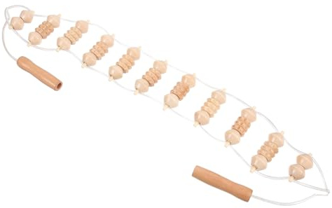 Rückenrolle und Seil für Zuhause und Fitness zur Massage | Beige Ausführung, Manuelle Anwendung, Kompakte Form für Rücken und Schultern, Unterstützt Entspannung im Alltag