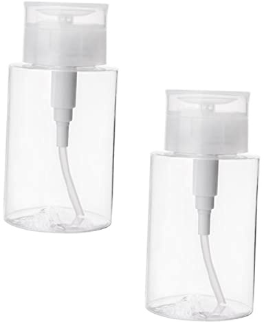 Beavorty 2pcs 100ml Refillable Pump Bottles Portable Empty Cosmetic and Cleansing Water Containers Squeeze Storage for Travel Toiletries