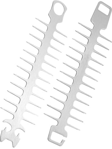 Kisangel Lot De 2 Brochettes À Viande En Acier Inoxydable Faciles À Nettoyer Avec Pointes Pour Un Barbecue En Plein Air Parfait