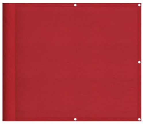vidaXL Balkon-Sichtschutz Rot 90x800 cm 100% Polyester-Oxford, Balkonsichtschutz, Balkonbespannung, Balkon Windschutz, Sichtschutz, Balkonverkleidung