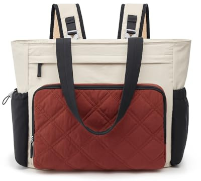 G4Free 3-i-1 blöja skötväska barnvagn tygryggsäck, Taslan nylon baby blöja sjukhusväska för mamma med barnvagnsremmar och isolerade fickor, Blanda beige, 13.38 x 19.68 x 5.91 inches, Utility