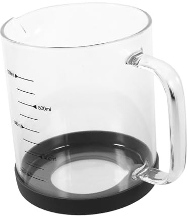 FUNOMOCYA Tazza Di Misurazione in Vetro Portatile Con Beccuccio Tazza Da Caffè Espresso Con Bilancia Per Caffè Latte e Bevande Fai Da Te Pratico Per Uso Domestico Ufficio e Bar