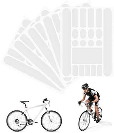 FUGLUS 5 Pcs autocollants de protection en PVC pour cadre de vélo - Film de protection pour cadre de vélo - Autocollant pour VTT (transparent)