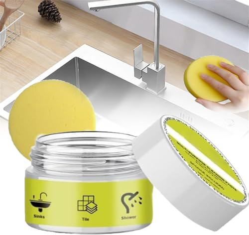 S-crubology Nettoyant pour pierre de nettoyage, S-crubology avec éponge puissante, nettoyant multi-usage pour baignoire et douche, évier, cuisinière (1)