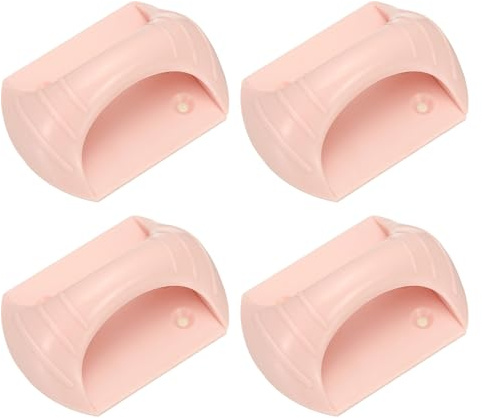 sourcing map 4 Pcs Self-Adhesive Handle, Stick on Handle Easy Installation Modern Cabinet Pulls for Home Kitchen Bathroom Wardrobes Cabinet Window Drawer, Pink