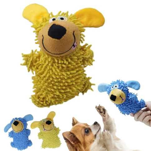 Generisch Kicherndes Zahnreinigungsspielzeug In Hundefarben, Unzerstörbares Hundespielzeug Plüschtier, Hunde Spielzeug Kleine Hunde, Spiel, Spaß Und Zahnpflege, Perfekt Für Mentale Stimulation (Gelb)
